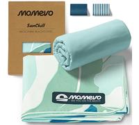 Momevo SunChill, asciugamano in microfibra, compatto, da viaggio, ad asciugatura rapida e leggero, per spiaggia, sport, fitness, sauna (TropicalBreeze)