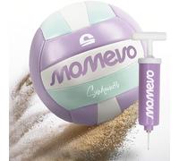 MOMEVO Sundowner Pallone Pallavolo - Pallone Beach Volley, Set con pompa per palloni, misura ufficiale 5, superficie morbida, ideale come regalo (Colori pastello)