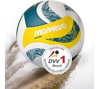 Momevo SunPro Pallone Pallavolo - Pallone Beach Volley Ufficiale, Certificato DVV, Misura 5, Superficie in Morbida Microfibra PU - per Spiaggia e Sport all’Aperto, Idea Regalo (Solo pallone)