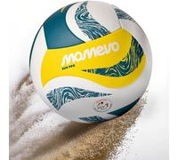 Momevo SunPro Pallone Pallavolo - Pallone Beach Volley Ufficiale, Confermato DVV, Misura 5, Superficie in Morbida Microfibra PU - per Spiaggia e Sport all’Aperto, Idea Regalo (Solo pallone)