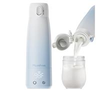 Momfree Scaldalatte portatile per bambini, scalda latte materno da viaggio da 340 g, riscaldamento rapido per latte materno e acqua, 5 livelli NTC accurato controllo della temperatura scaldabiberon