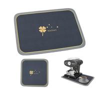 momgyaamz Tappetino Scolapiatti per Caffè Macchina, Tappetino Macchina Caffe Lavandino con Retro in Gomma Antimacchia, per Caffè Antiscivolo Bancone Cucina Caffettiera (30 X 20cm)