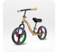 Momi Bicicletta senza pedali ISOKA per bambini 2+ anni (max 35 kg), telaio in metallo leggero 3,5 kg, regolazione altezza manubrio e sella senza attrezzi, ruote in gomma TPR con LED