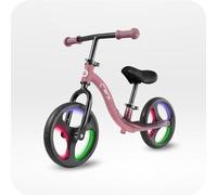 Momi Bicicletta senza pedali ISOKA per bambini 2+ anni (max 35 kg), telaio in metallo leggero 3,5 kg, regolazione altezza manubrio e sella senza attrezzi, ruote in gomma TPR con LED