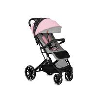 MoMi ESTELLE LIGHT PLUS Passeggino a partire da 6 mesi (fino a 22 kg), pieghevole con cintura di sicurezza a 5 punti, cestino porta spesa e funzione di apertura, manico telescopico per il traino