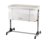 Momi REVO Lettino multifunzionale, con regolazione dell'altezza su 6 livelli da 72 a 82 cm, con rotelle, materassino incluso, cinghie di fissaggio, zanzariera e barra giochi