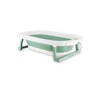 Momi Vaschetta per bagnetto NATA da 0 anni, pieghevole, per neonati e bambini fino a 25 kg, con gambe pieghevoli, attacco per doccetta e tappo di scarico