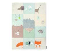 Momi VOLPI Palestrina sensoriale per neonati e bambini piccoli 120 x 160 cm, tappetino da gioco e coperta per gattonare per bambine e bambini, pieghevole a forma di borsa con maniglie per il trasporto