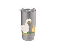 Momma Duck e Il suo anatroccolo Bicchiere termico in acciaio inox doppia parete