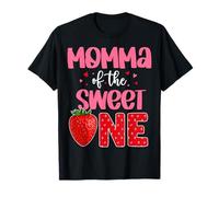 Momma of The Sweet One Fragola Compleanno Famiglia Festa Maglietta