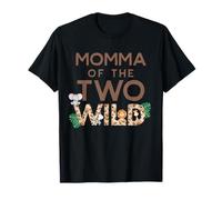 Momma of The Two Wild Animal Safari 2° compleanno tema Maglietta