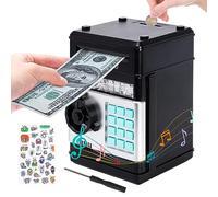 MOMMED Salvadanaio Elettronico, Salvadanaio Bambini con protezione tramite password, scorrimento automatico della carta moneta Mini Cassaforte, ATM Savings Bank, Ottimo regalo per i bambini