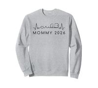 Mommy 2026 Baby Annuncio Battito cardiaco per presto essere mamma Felpa