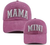 Mommy And Me - Abiti Coordinati, Divertenti Cappelli Ricamati per Mamma e Mini, 2 Cappellini da Baseball per Mamma e Figlia, Cappelli Regolabili in Cotone per Mamma e Figlio, Festa della Mamma,