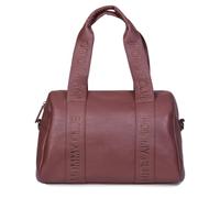 Childhome, Borsa per pannolini per bebè, Mommy Bag, Materassino per pannolini per bebè, Molteplici scomparti, fascette per passeggino, tracolla, pelle vegana, 22L, Mommy Club Signature, Marrone scuro