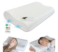 MOMMY CONFORT - Cuscino Cervicale per Dormire, Cuscino Memory Foam - Federa Lavabile in Aloe Vera con Cerniera - Cuscino Ortopedico Cervicale, Riduce il Dolore al Collo - Oeko-Tex, Made in Spain