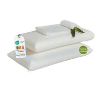 MOMMY CONFORT - Cuscino Memory Foam 75 cm 2 unità - Guanciale Memory Foam - Federa Lavabile e Sfoderabile Aloe Vera con Cerniera, Cuscino Letto, Altezza 12 cm - Prodotto Spagna - Oeko-Tex