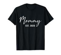 Mommy EST. 2026 Logo New Mom 2026 Aspettare la Festa della Mamma del Bambino Maglietta
