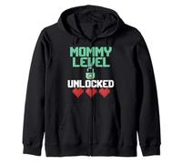 Mommy Gifts Level Unlocked First Time Mother Gifts New Baby Felpa con Cappuccio