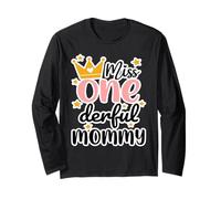 Mommy of Little Miss Onederful 1 ° Compleanno Festa in Famiglia Maglia a Manica
