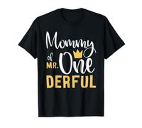 Mommy of Mr Onederful 1 ° compleanno First One-Derful Matching Maglietta