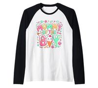 Mommy of the Boy Sweet Ice Cream Kawaii Parent Maglia con Maniche Raglan