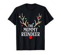 Mommy Reindeer Matching Family Christmas Pajamas Group Photo Maglietta