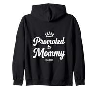 Mommy To Be Typography Messaggio con Minimo Impronta Icona Felpa con Cappuccio