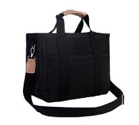 Mommy Tote - Borsa a tracolla per la mamma, elegante organizer per pannolini con scomparto multitasche, borsa leggera per passeggino, consegna in ospedale, viaggi e tutti i giorni, Nero , Refer to