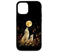 Mommy Wolf & Cub Howling at the Moon Festa della mamma Natale Custodia per iPhone 12/12 Pro