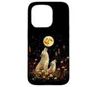 Mommy Wolf & Cub Howling at the Moon Festa della mamma Natale Custodia per iPhone 15 Pro