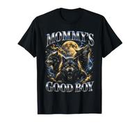 Mommy's Good Boy Wolf Pack Full Moon Bootleg Divertente Maglietta