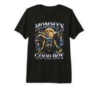 Mommy's Good Boy Wolf Pack Full Moon Bootleg Divertente Maglietta Premium
