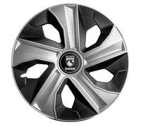 Momo Box 4 Copricerchi Blade Argento Opaco-Nero Carbon 16 polli.