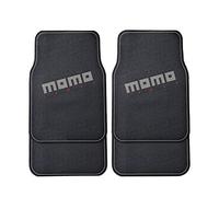 SET TAPPETINI AUTO UNIVERSALI IN PVC 4 PEZZI MARCA MOMO COLORE NERO/GRIGIO