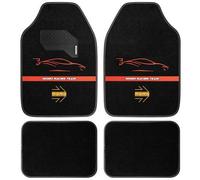 Momo CM4A7BR Set 4 tappeti in moquette Racing nero/rosso