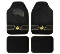 MOMO - Set 4 Tappeti In Moquette Fun Nero/strisce Gialle