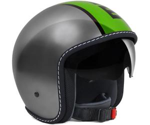 Momo Design Blade Alu/Grün Jethelm, grigio/verde, Taglia XXS (54)