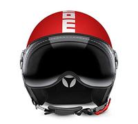 MOMO DESIGN Casco CLASSIC Rosso Opaco - Bianco, Taglia L