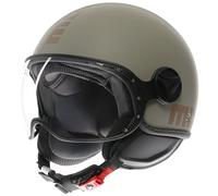 Momo Design Casco Helmet Moto Jet FGTR Classic Flip Verde Bronzo Green Bronze