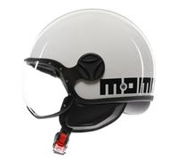 Momo Design casco jet Fgtr Classic 2206 - Bianco Lucido/ Decal Nero S