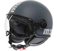 Casco Jet Momo Design Fgtr Classic Candy Ottanio Opaco Grigio Bianco L