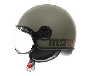 Momo Design casco jet Fgtr Classic 2206 Flip - Verde opaco / Bronzo M