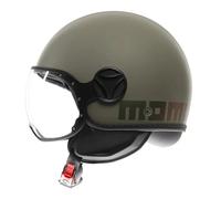 Momo Design casco jet Fgtr Classic 2206 Flip - Verde opaco / Bronzo S