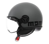 Casco moto jet MOMO DESIGN FGTR CLASSIC E2206 Grigio opaco / nero