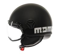 Momo Design casco jet Fgtr Classic 2206 - Nero Opaco/ Decal Bianco M