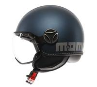 Momo Design casco jet Fgtr Evo 2206 - Avio blu / Decal Argento matt XL