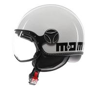 Momo Design casco jet Fgtr Evo 2206 - Bianco Quarzo lucido/Decal nero XS