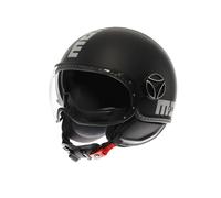 MOMO DESIGN CASCO MOTO JET FIGHTER EVO 001 MATT BLACK/SILVER 22-06