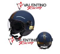 MOMO DESIGN FIGHTER CLASSIC E2206 JET FLIP BRASS BLUE / GOLD TG L 59/60 cm